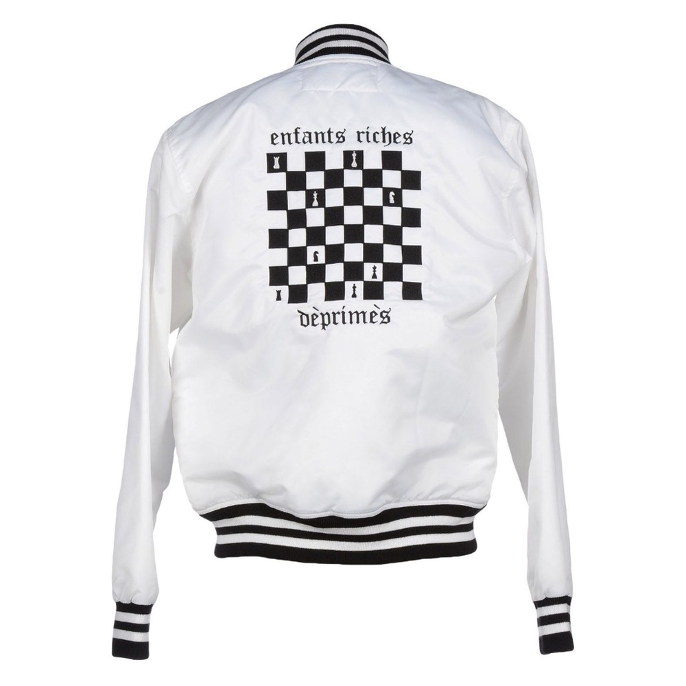 Enchants Riches Deprimes White Bomber Jacket